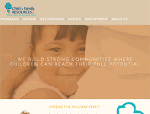 Tablet Screenshot of childfamilyresources.org